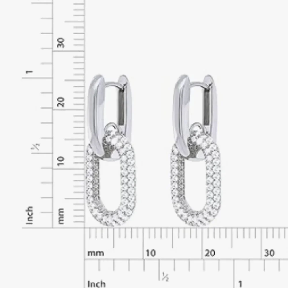 Silver Plated Ball U Shape Earrings
